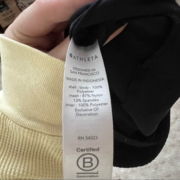 Athleta Mesh Racer Run Shorts 4" in  Black - Picture 6 of 8